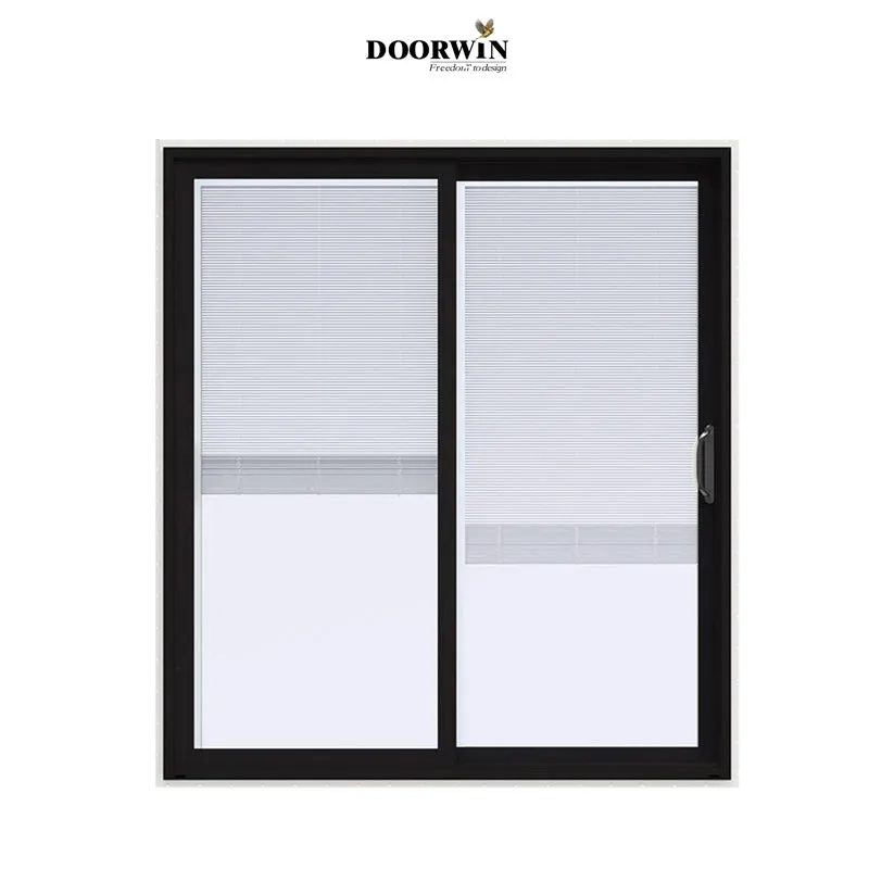 Doorwin 2021Sliding door with tempered glass screen mosquito net Aluminum frame motorized electric automatic opening sliding glass door