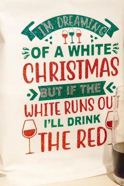 Dreaming of a White Christmas Wine Cut File