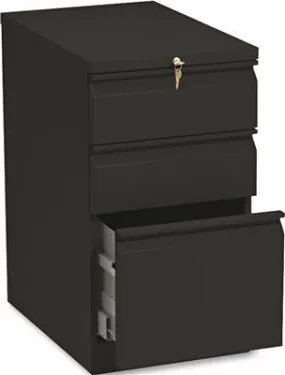 Efficiencies Mobile Pedestal File With One File/Two Box Drawers 22-7/8D Black