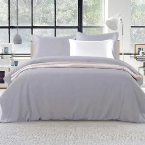 Elegant Grey 3-piece Queen Quilt Cover Set - Giselle Bedding