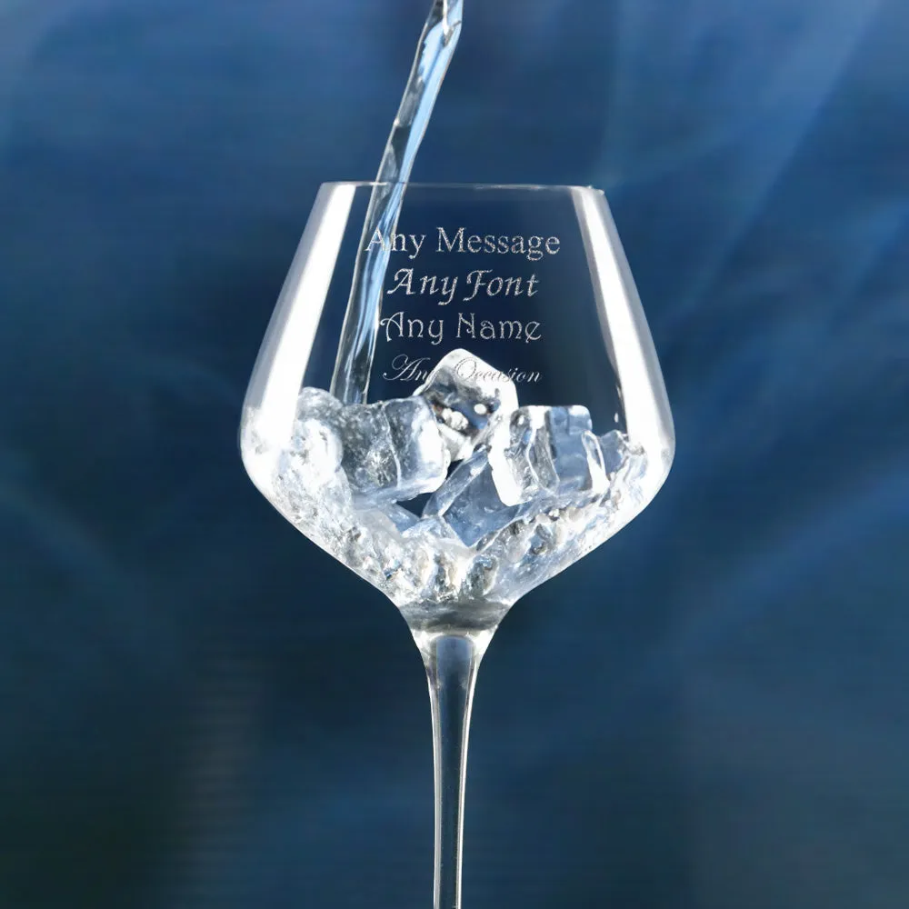 Engraved Crystal Gin Glass, Sublym 600ml Glass, Gift Boxed