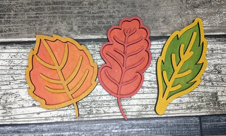 Fall Leaves Set of 6 Autumn Decor SVG Laser Ready File Tiered Tray Home Decor