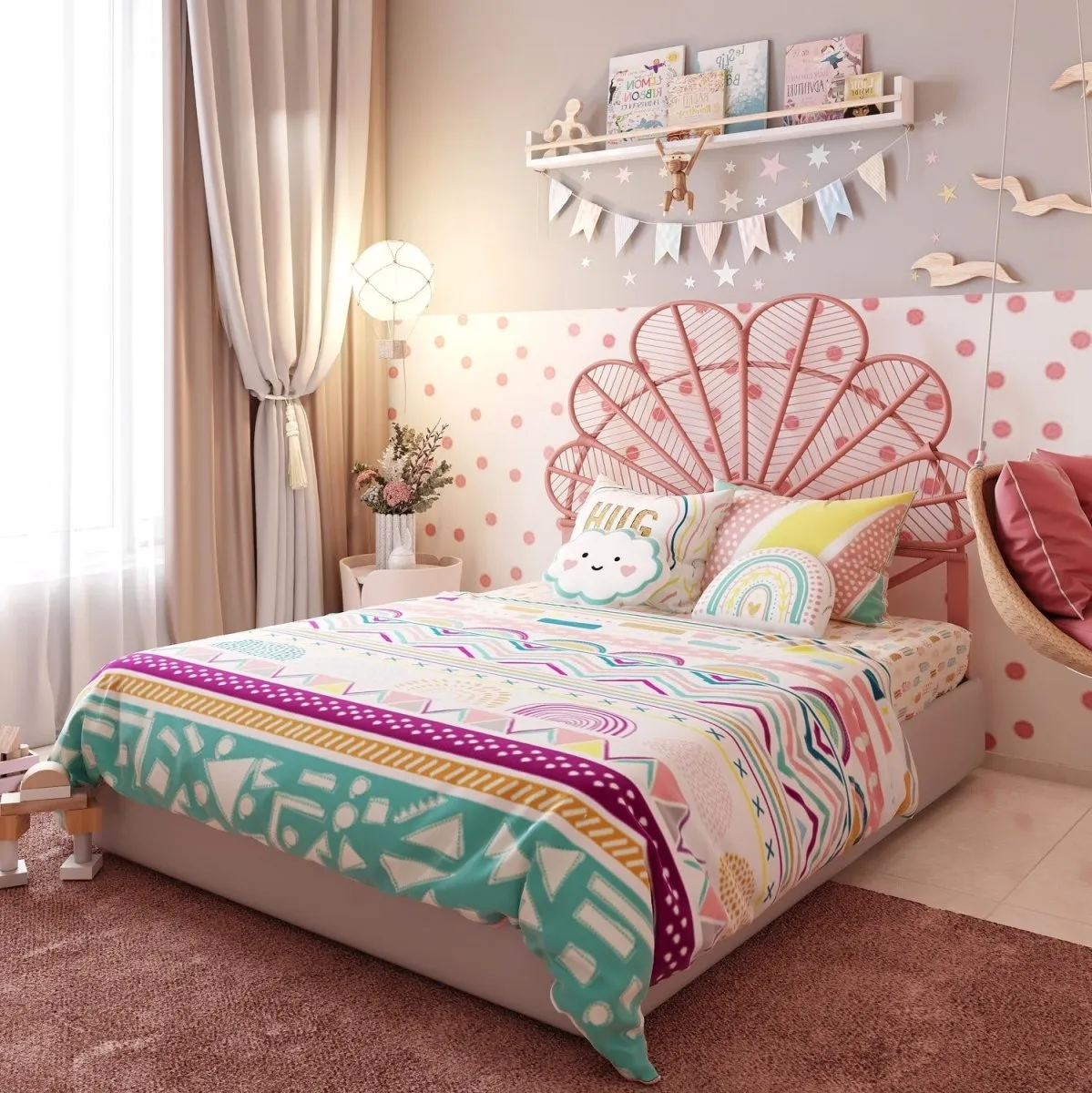 Fancy Fluff Kids Double Full Bed Set- Boho Vibes