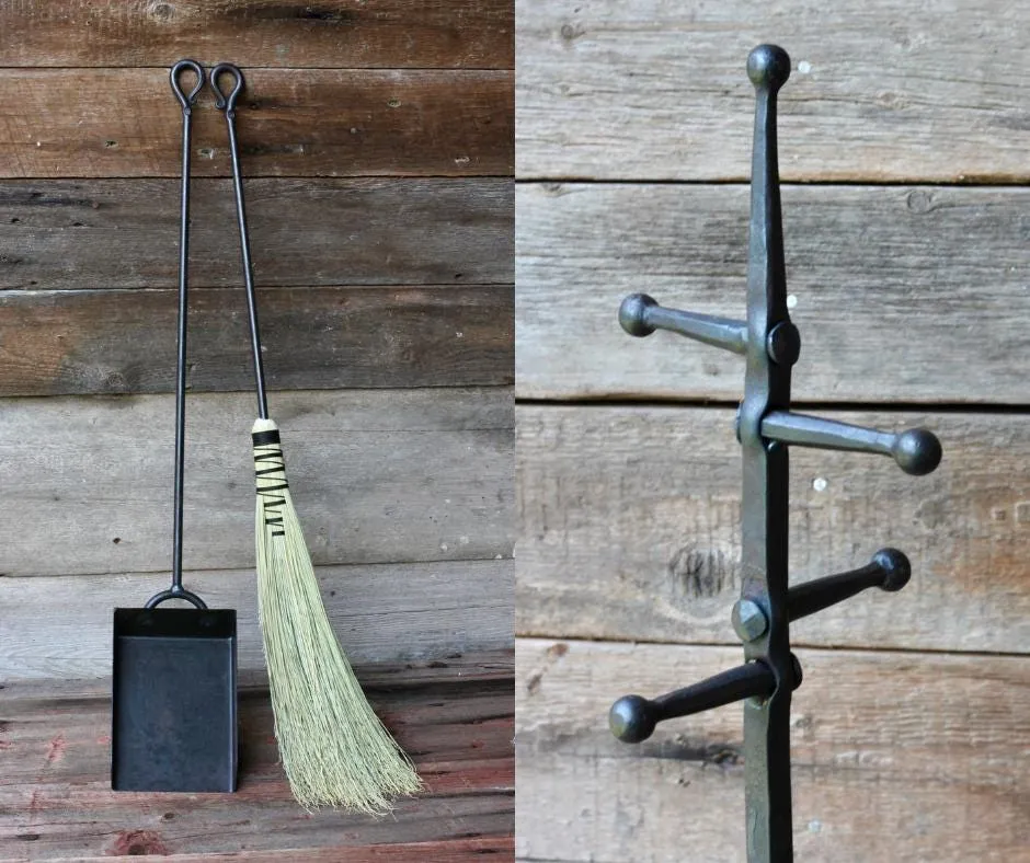 Fire Tool Stand, Fireplace Shovel & Fireplace Broom