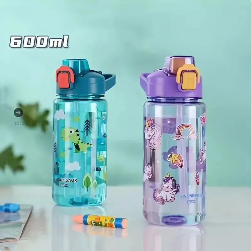 Funny Cartoon Theme Water Bottle (500ml,Multi Colours)