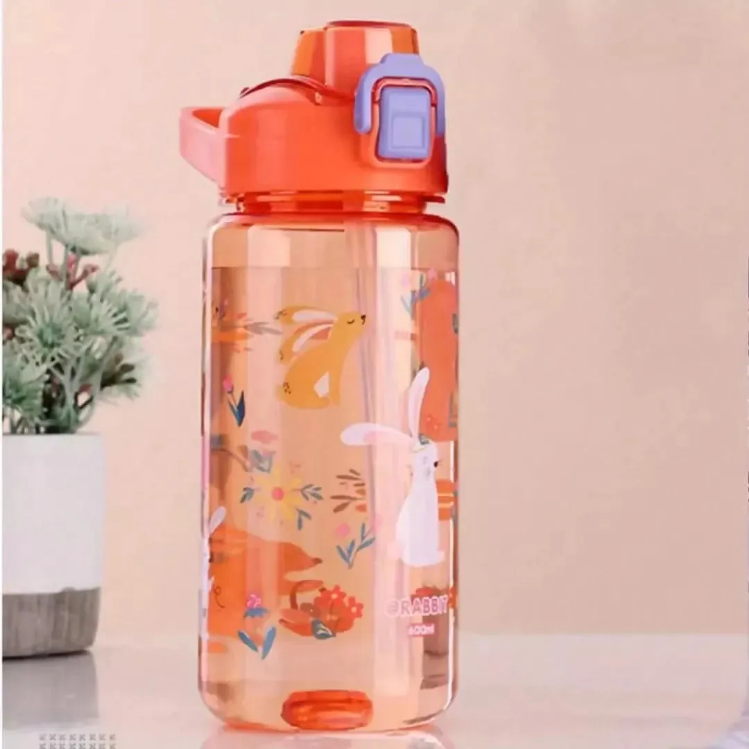 Funny Cartoon Theme Water Bottle (500ml,Multi Colours)