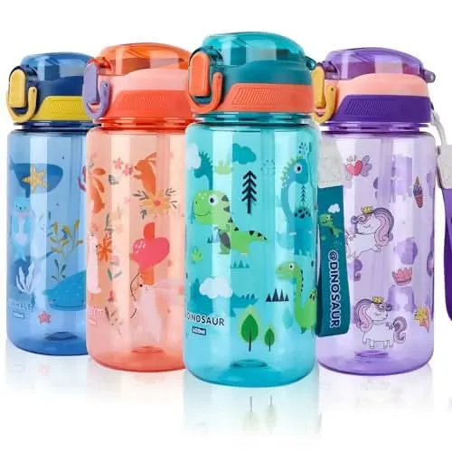 Funny Cartoon Theme Water Bottle (500ml,Multi Colours)