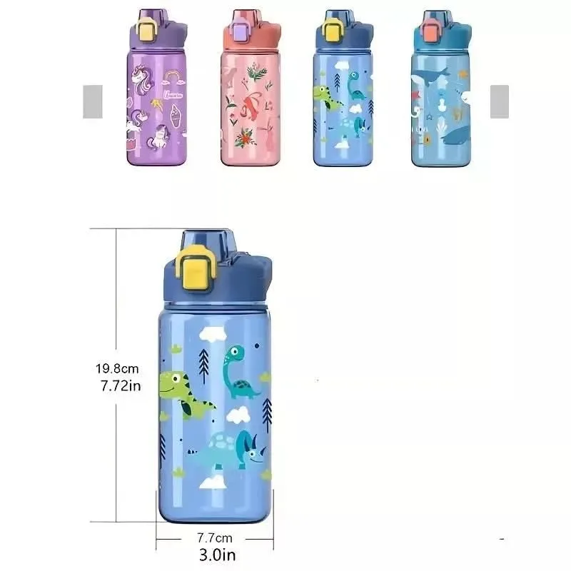 Funny Cartoon Theme Water Bottle (500ml,Multi Colours)