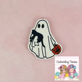 Ghost Holding Kitty Feltie Design