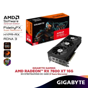 GIGABYTE AMD Radeon RX 7800 XT GAMING OC 16GB GDDR6 Graphics Card | GV-R78XTGAMING OC-16GD