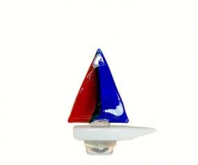 Glass Sailboat Bottle Stopper