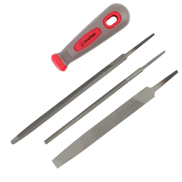 Great Neck Saw Manufacturing Multi-Purpose 4 Piece File Set