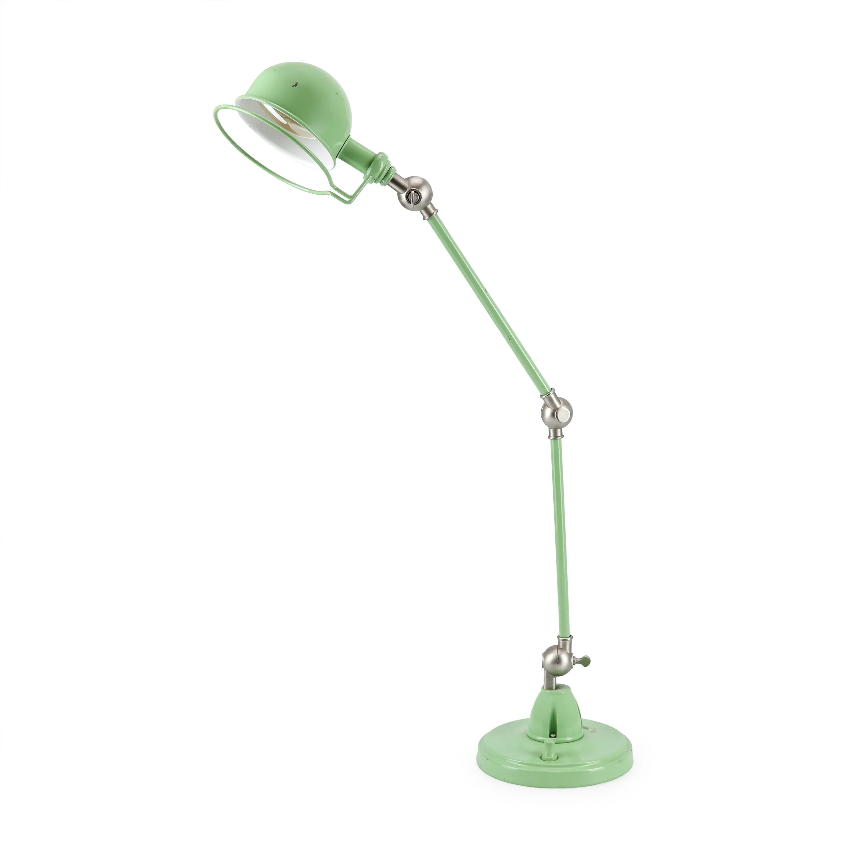 Green Adjustable Swing Arm Desk Lamp