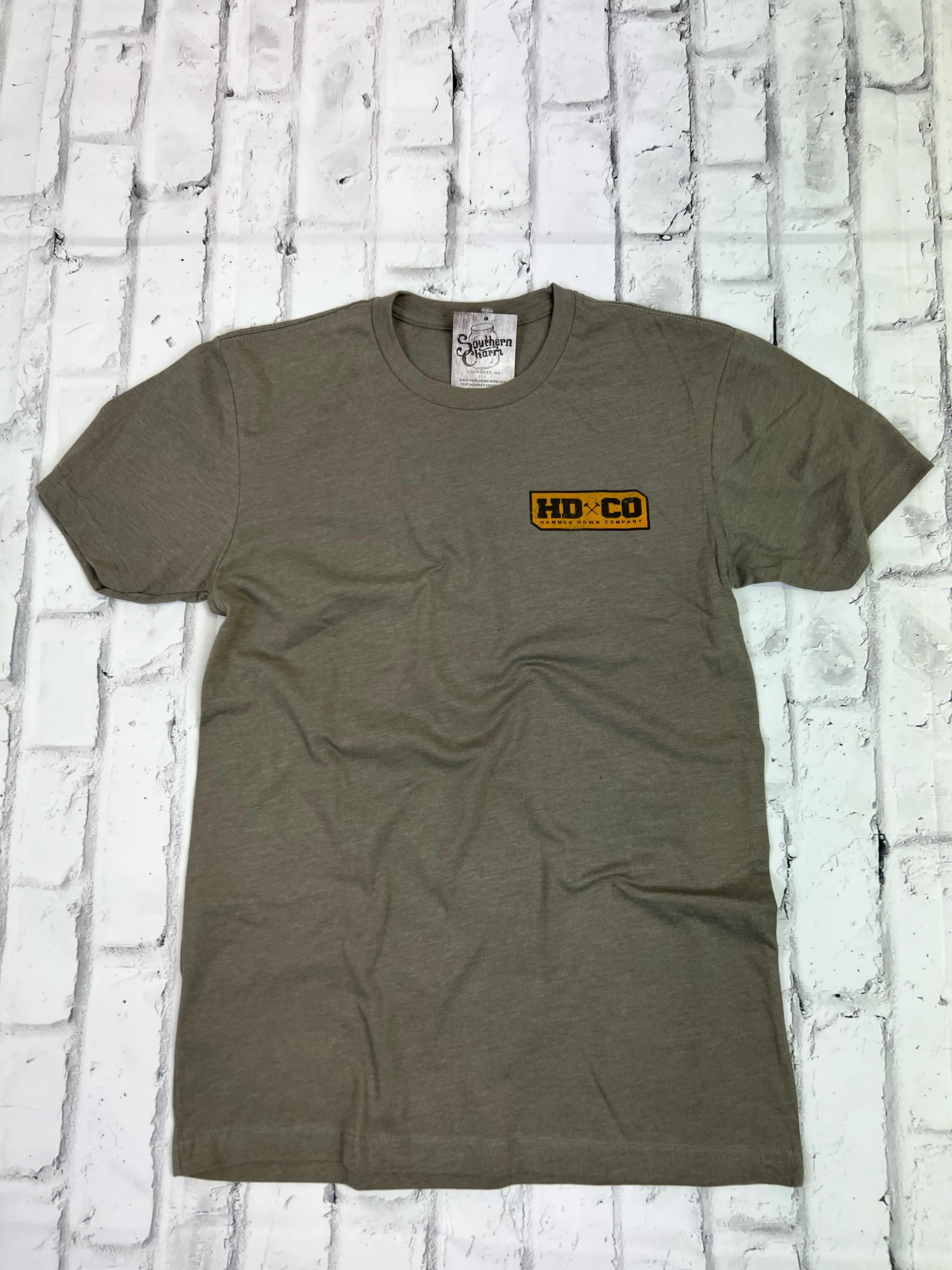 Hammer Down "Trout Skin Patch" Short Sleeve T-shirt - Warm Grey