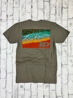 Hammer Down "Trout Skin Patch" Short Sleeve T-shirt - Warm Grey