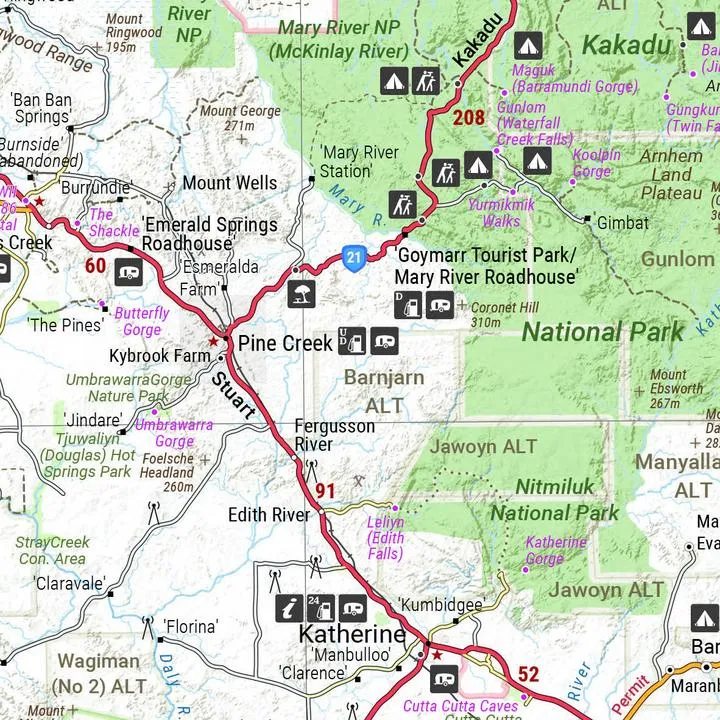 Hema Northern Territory Handy Map