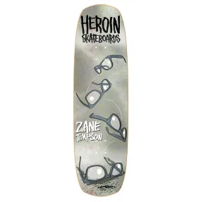 Heroin Skateboards Zane Timpson Glasses Holofoil Skateboard Deck - 9.0