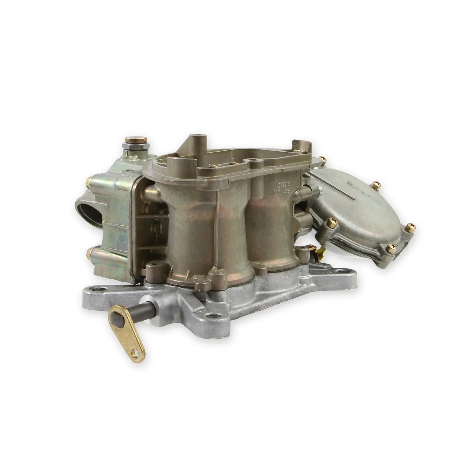 Holley OEM Muscle Car 500 CFM 2-Barrel Carburetor - Holley Flange - Remote Choke - Single Inlet - Chromate - Six Pack Outboard Carb