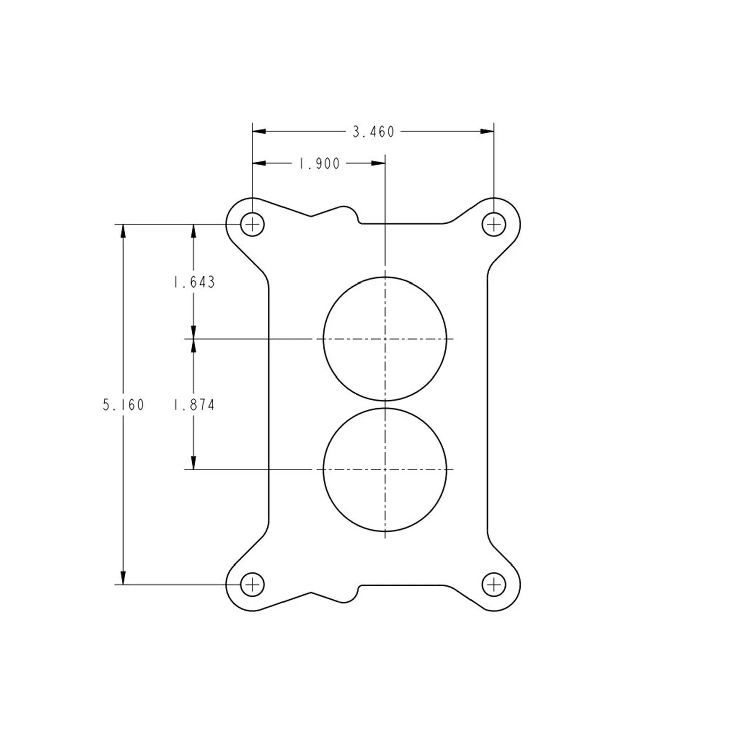 Holley OEM Muscle Car 500 CFM 2-Barrel Carburetor - Holley Flange - Remote Choke - Single Inlet - Chromate - Six Pack Outboard Carb