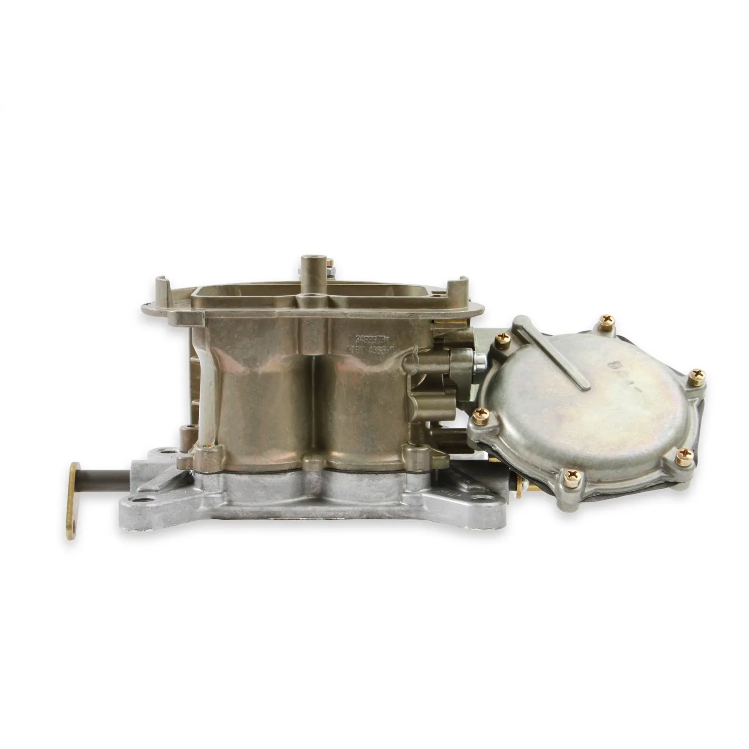 Holley OEM Muscle Car 500 CFM 2-Barrel Carburetor - Holley Flange - Remote Choke - Single Inlet - Chromate - Six Pack Outboard Carb