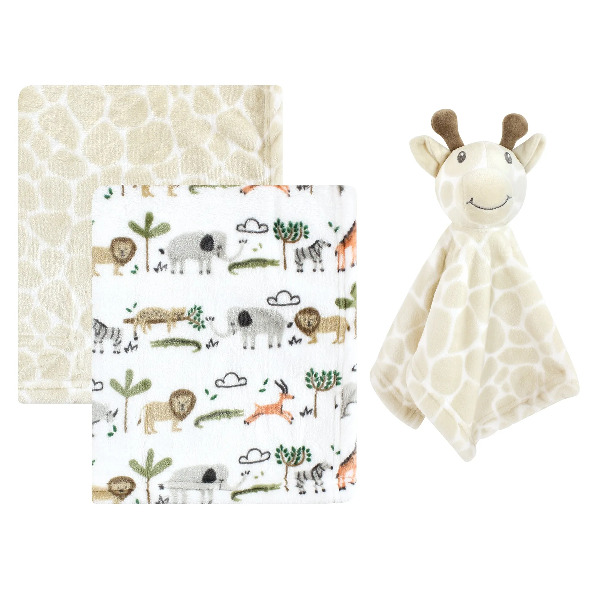 Hudson Baby Plush Blanket with Security Blanket, Unisex Giraffe