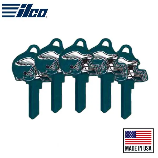 Ilco - NFL TeamKeys - Helmet Edition - Key Blank - Philadelphia Eagles - KW1 (5 Pack)