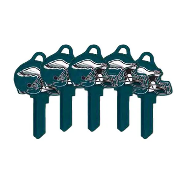 Ilco - NFL TeamKeys - Helmet Edition - Key Blank - Philadelphia Eagles - KW1 (5 Pack)