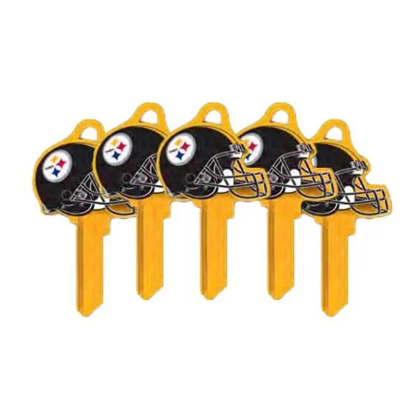 Ilco - NFL TeamKeys - Helmet Edition - Key Blank - Pittsburgh Steelers - SC1 (5 Pack)