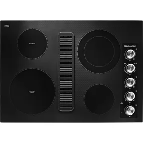 KitchenAid 30-inch Built-in Electric Cooktop with Even-Heat™ Element KCED600GBL