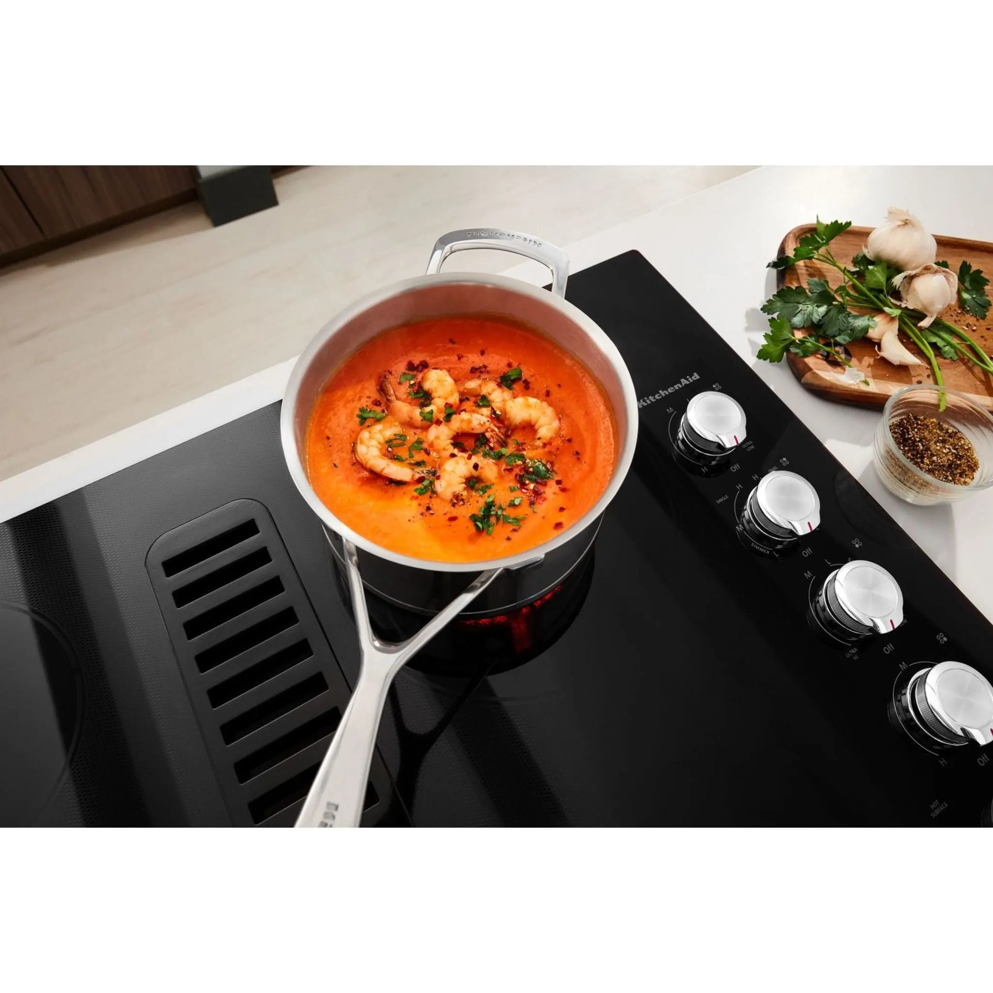 KitchenAid  30" Electric Downdraft Cooktop with 4 Elements (KCED600GBL)