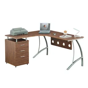 L Shape Corner desk with File Cabinet