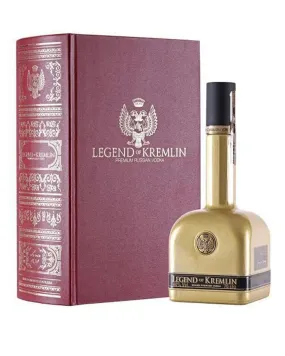 Legend Of Kremlin Vodka Gold Bottle with Red Book, 70 cl