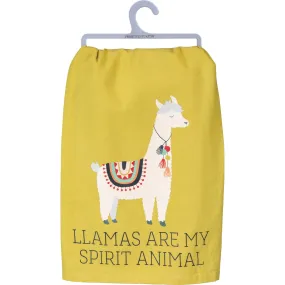 Llama Spirit Animal Flour Sack Towel