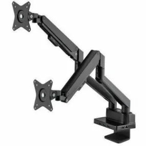 Manhattan Desk Mount for Monitor, Flat Panel Display, Curved Screen Display, TV, Docking Station, Hub, Peripheral Device - Black - Landscape/Portrait