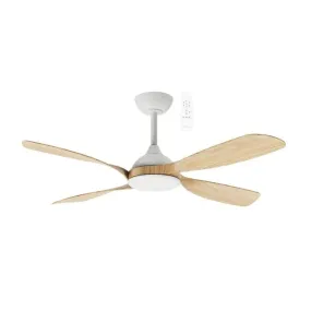 Martec Hampton DC 1320mm Ceiling Fan Matt White/Oak