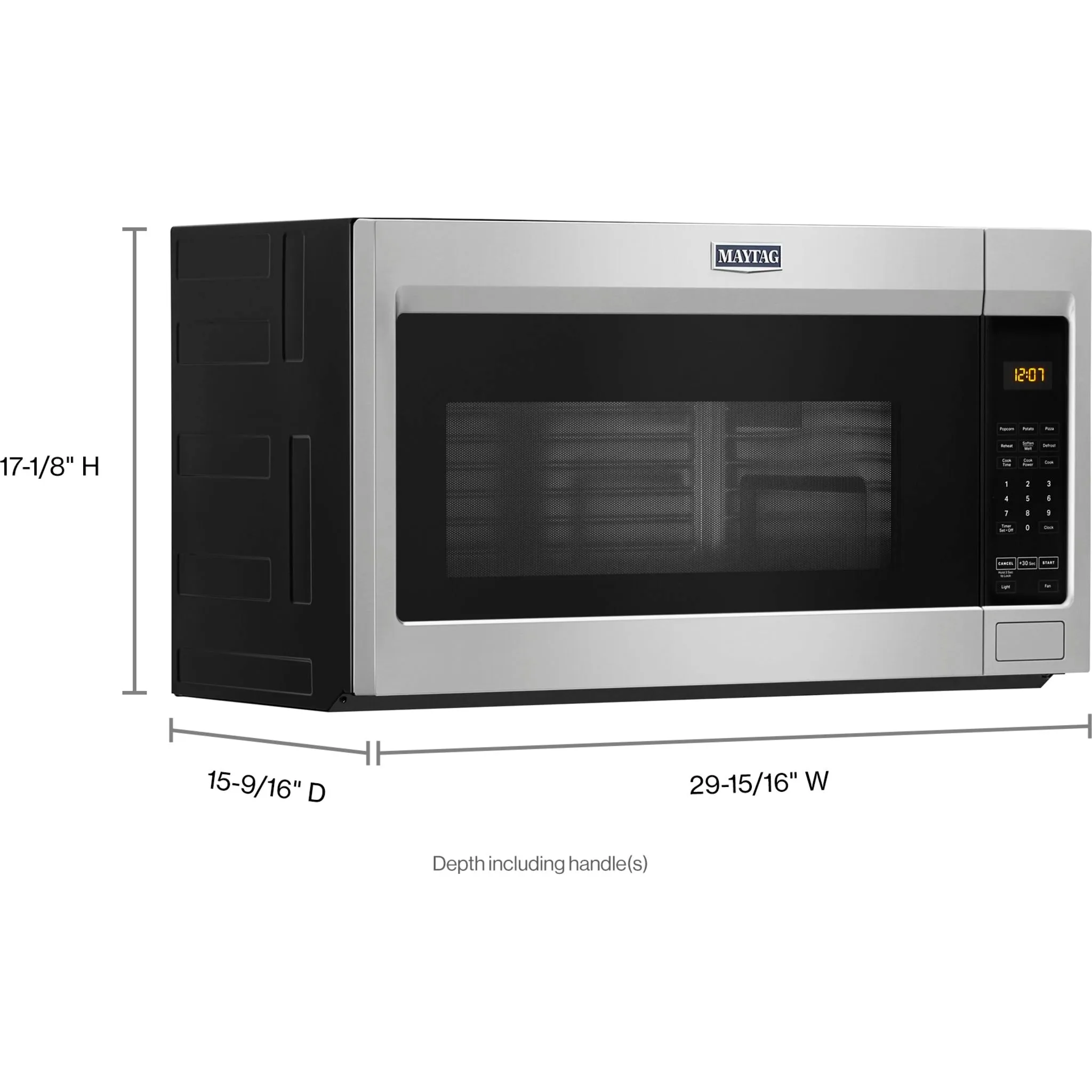 Maytag Over-the-Range Microwave with stainless steel cavity - 1.9 cu. ft. (YMMV1175JZ)