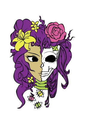 【MEMBER ONLY】HTVRONT Free SVG File for Download - Skull Girl