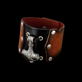 Mjölnir Leather Wristband