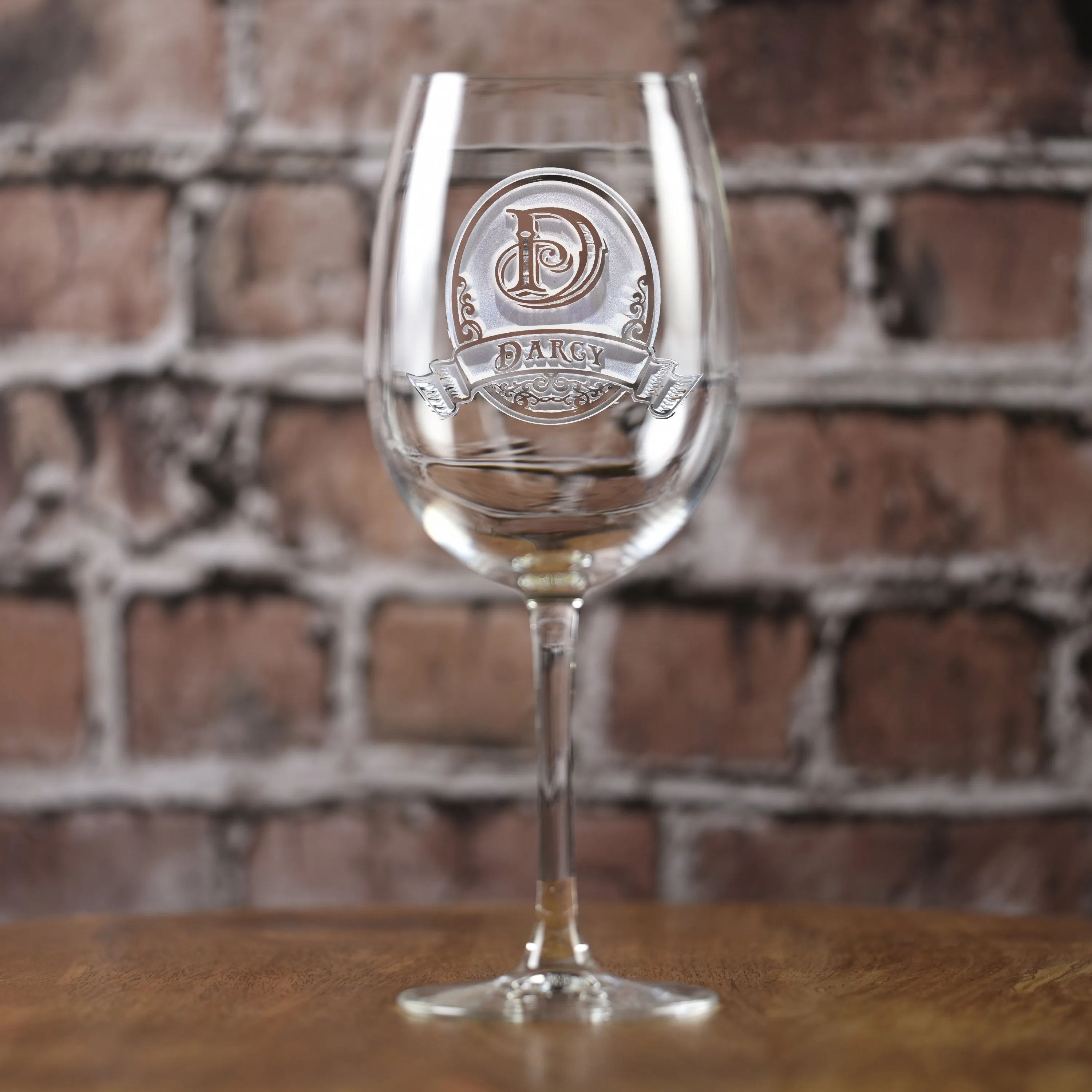 Monogram Etched Wine Glass Gift Sets