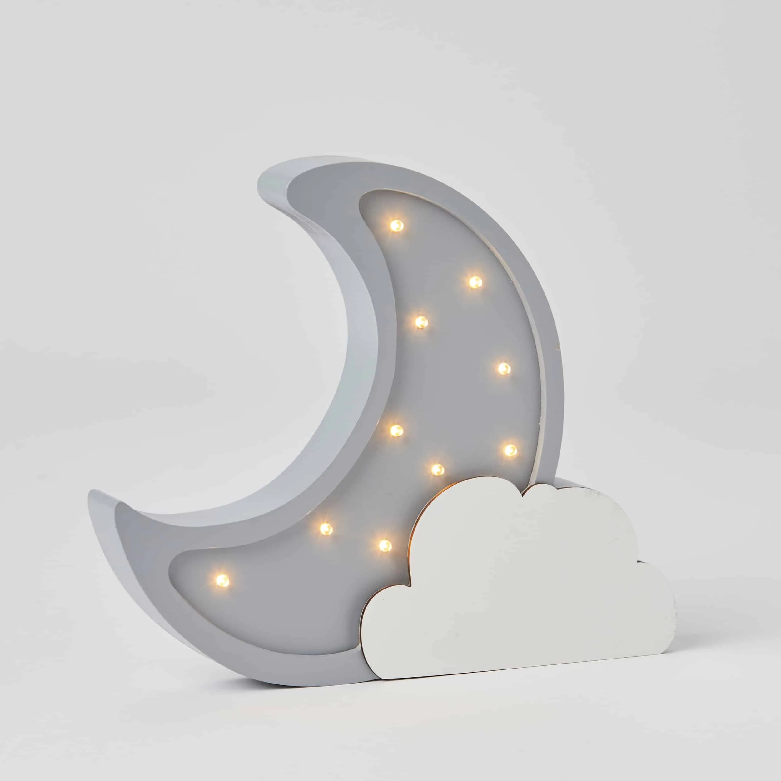 Moon Grey Wooden Light by Pilbeam Living