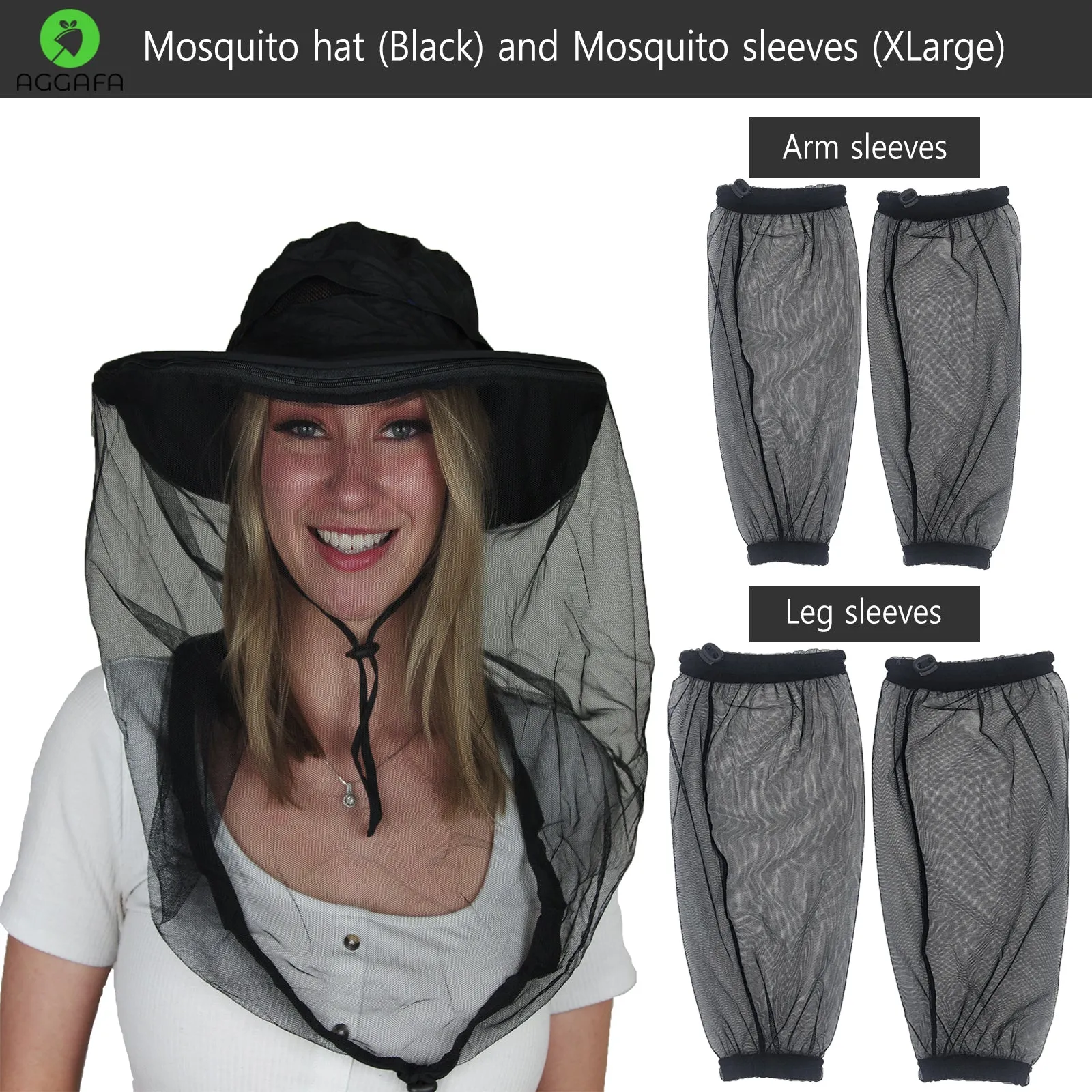 Mosquito hat (Black) and Mosquito sleeve (XLarge)