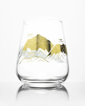 Mountain Peaks of the World Wine Glass