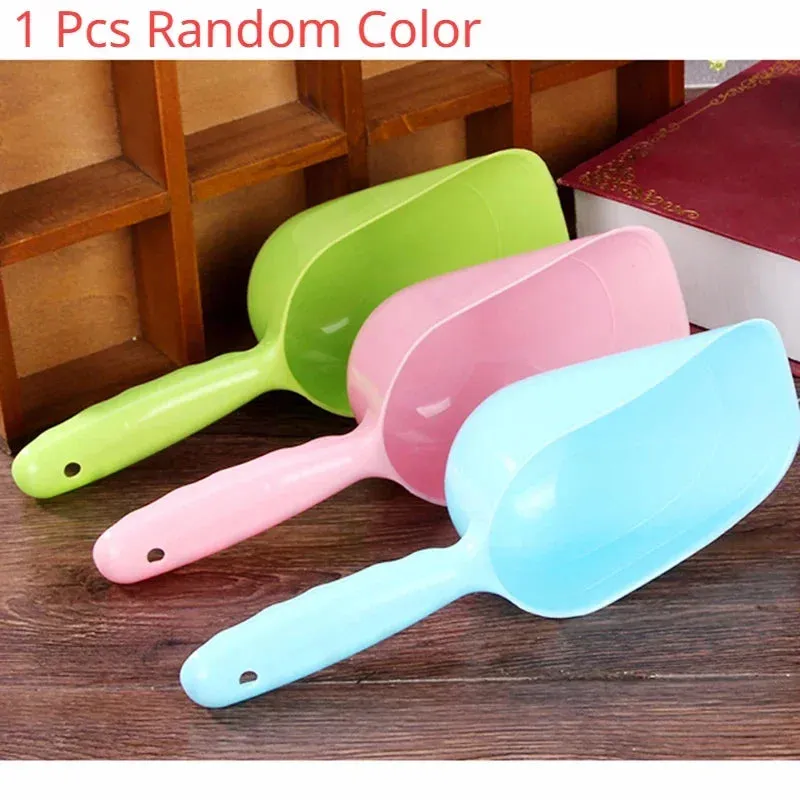 Multi-Color Pet Plastic Feeding Shovel Cat Food Spoon Dog Large Capacity Food Feeder Pet Accessories Product