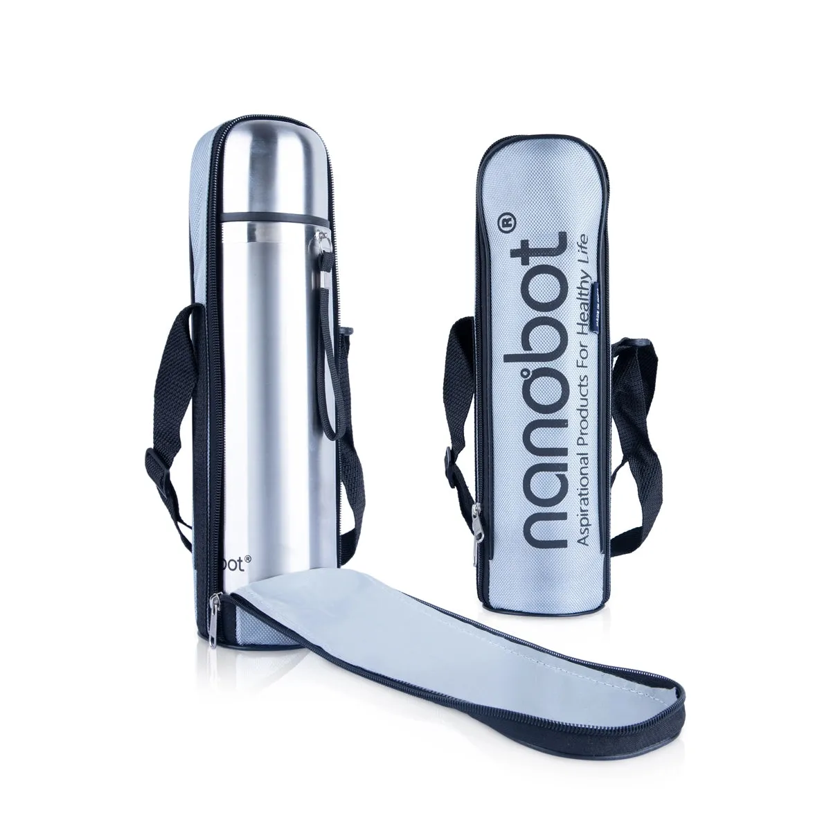 Nanobot Thermax Vaccum Flask - 500 ml | Water Bottle/ 10 x 2.5 Inches/ Stainless Steel Flask for Home