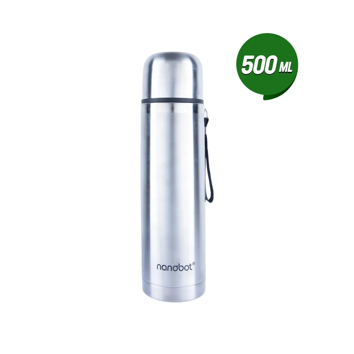 Nanobot Thermax Vaccum Flask - 500 ml | Water Bottle/ 10 x 2.5 Inches/ Stainless Steel Flask for Home