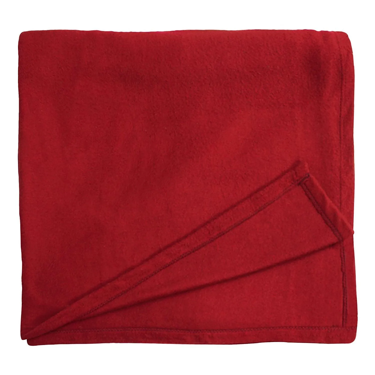 NKSA Soft Warm Fleece Material Single Bed Pack of 2 Blanket - Blue and Red