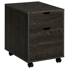 Noorvik 2-drawer Mobile File Cabinet Dark Oak