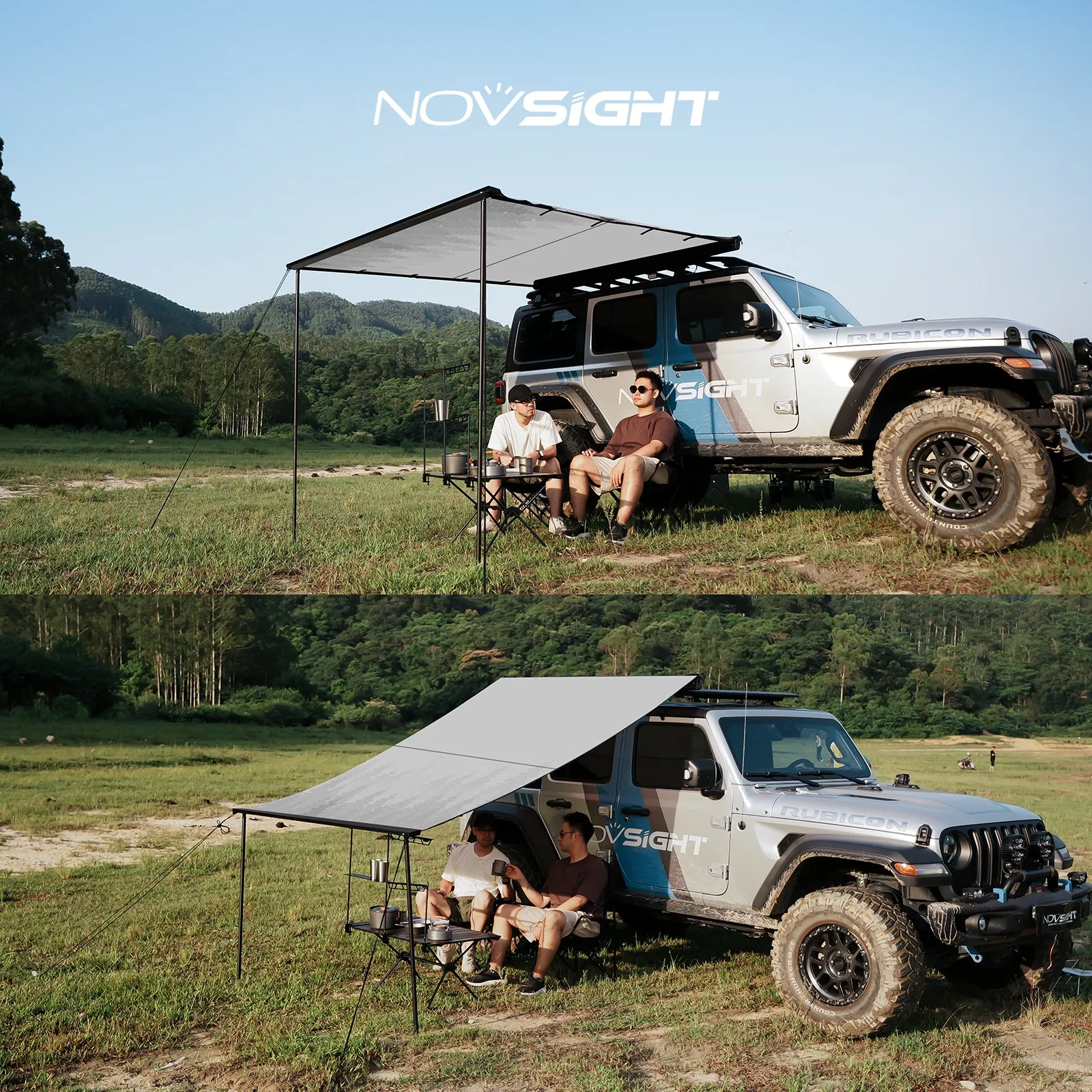 Novsight Car Side Awning Tent for Outdoor Camping Shelter