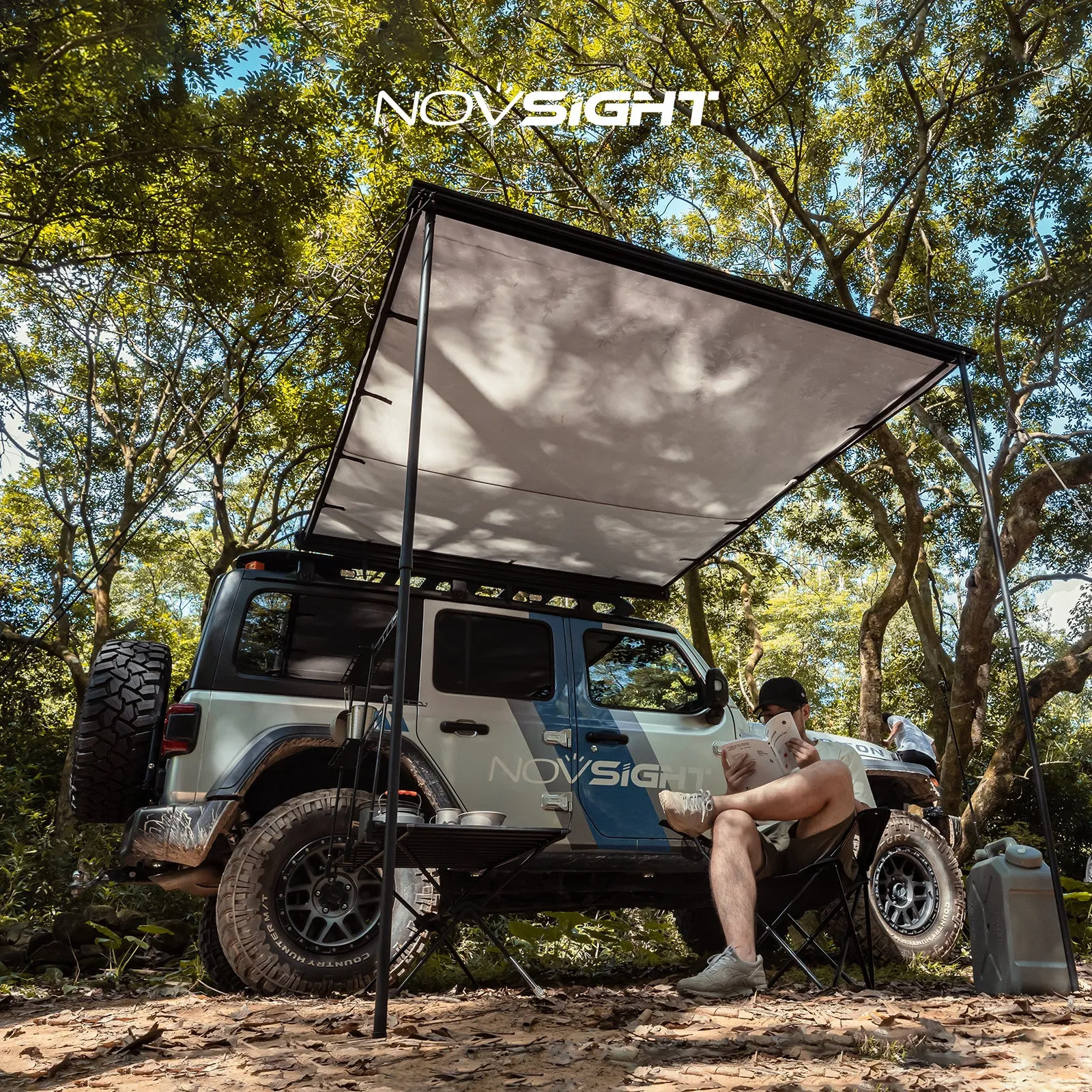 Novsight Car Side Awning Tent for Outdoor Camping Shelter