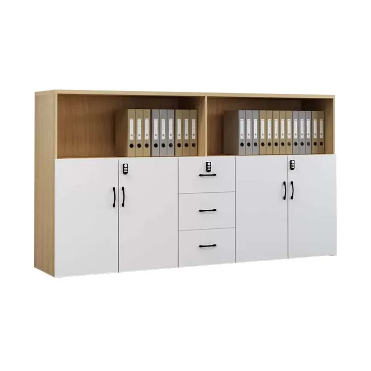 Office Low Cabinet, File Cabinet, Wooden Long Cabinet with Lock